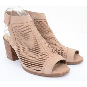 Vince Camuto 'Lavette' Perforated Leather Peep Toe Anklet Bootie Women's 8M